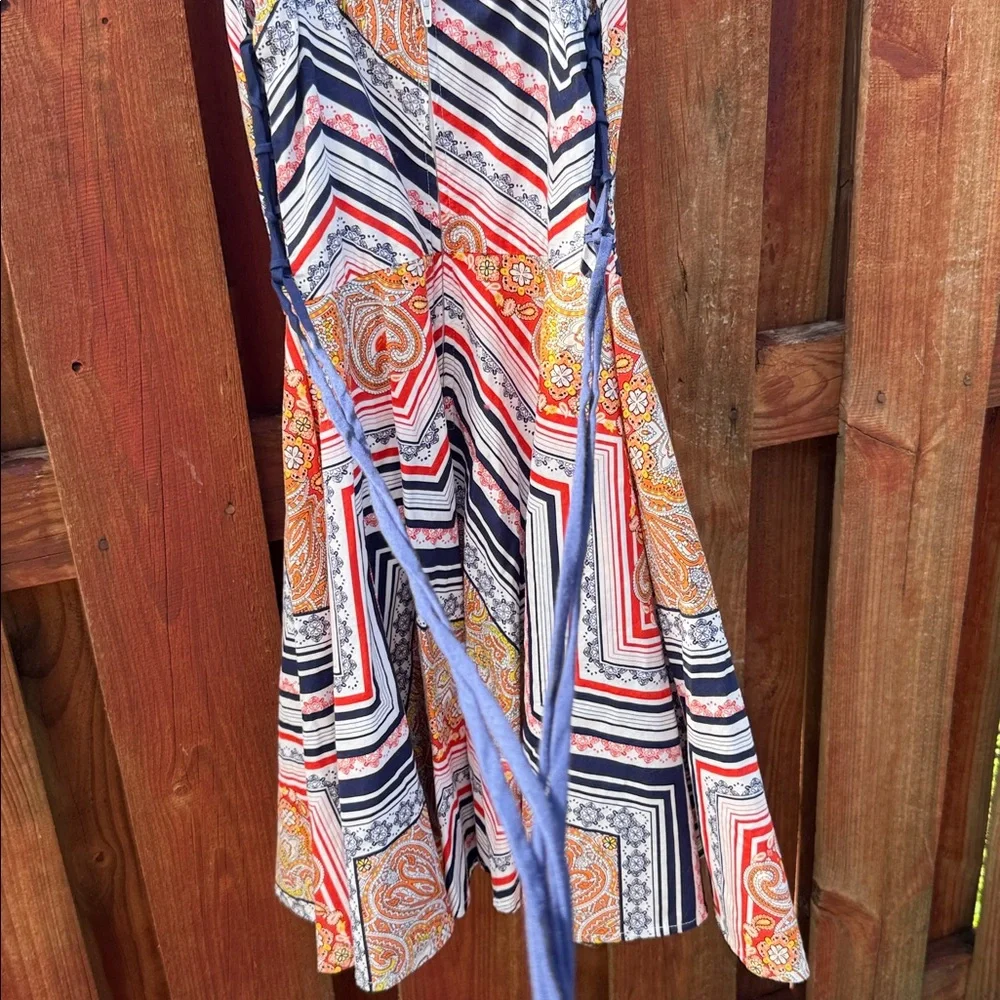 R Wish Girls Paisley & Chevron Printed Skater Dress — Size XL (14/16)